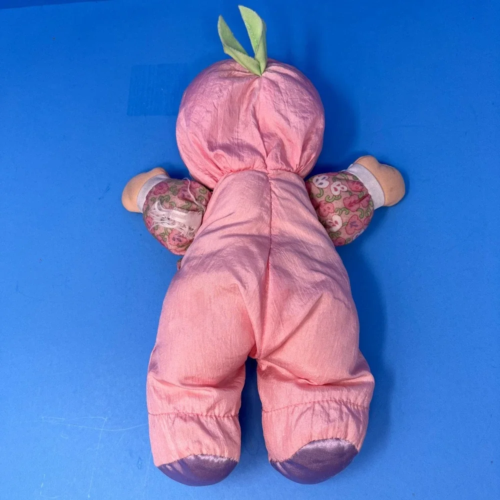 Playskool My Very Soft Baby Doll 12 Inch Pink Floral Vintage 1999 Squeaker Doll